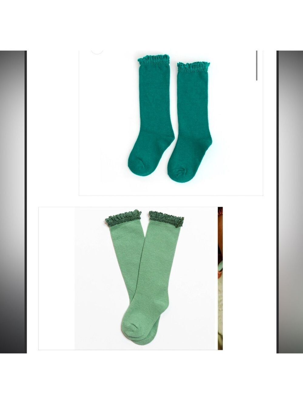 Little Stocking Co. bundle of 2 Lace Top Knee Highs